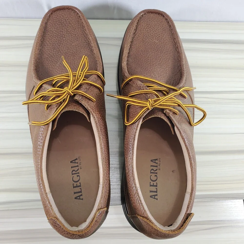 Alegria Men's Graham Moq Leather EU 47 PG Lite Chukka Moccasins Boat Shoes